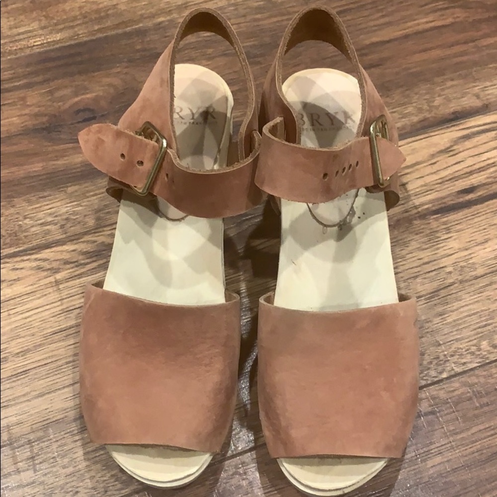 Brown clogs